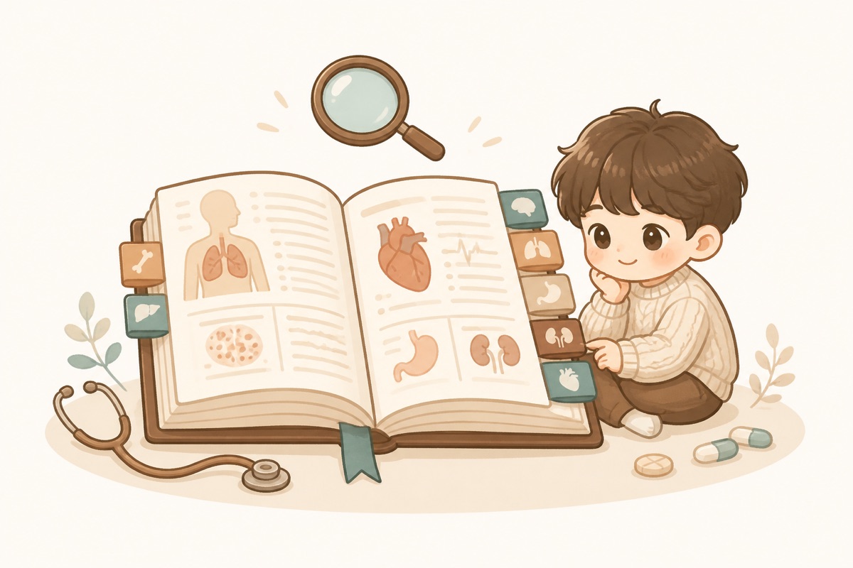 의료 정보 아카이브 일러스트